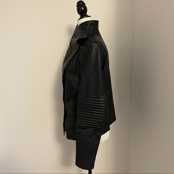 Trouvé unlined leather jacket with hook and eyes - Picture 2 of 9